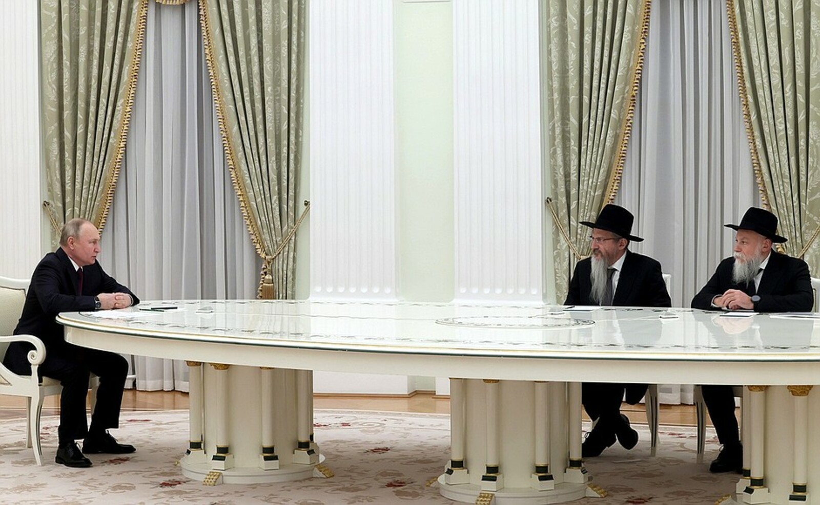 Встреча с главным раввином России Берлом Лазаром и главой Федерации еврейских общин Александром Бородой