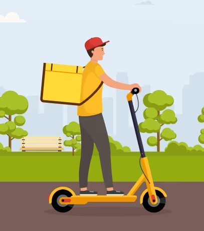 Если еду заказали  с доставкой на дом