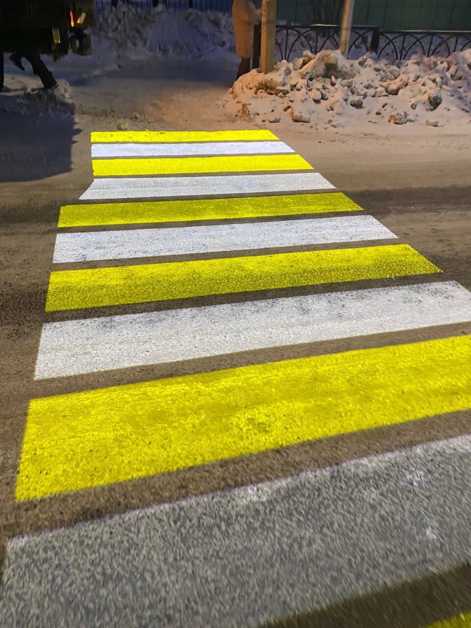 Новый пешеходный переход  у поликлиники