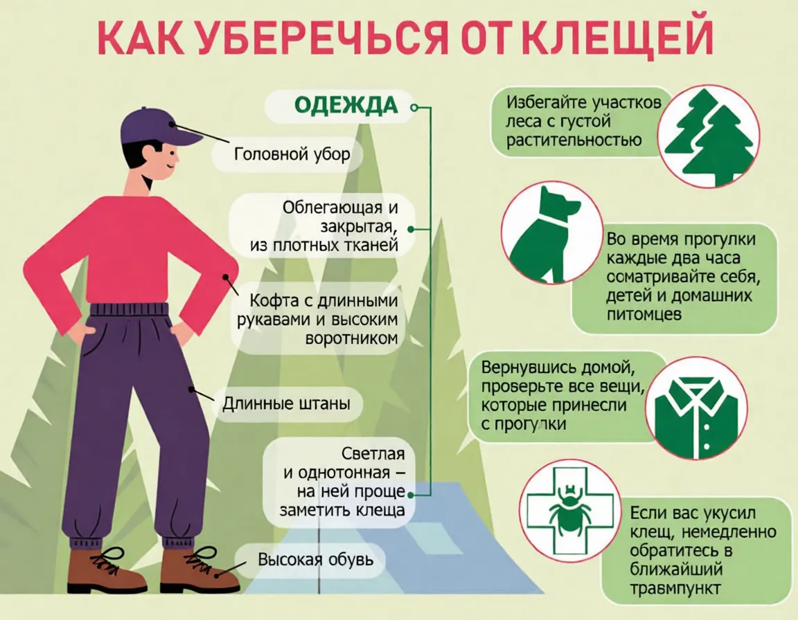 Сезон активности клещей